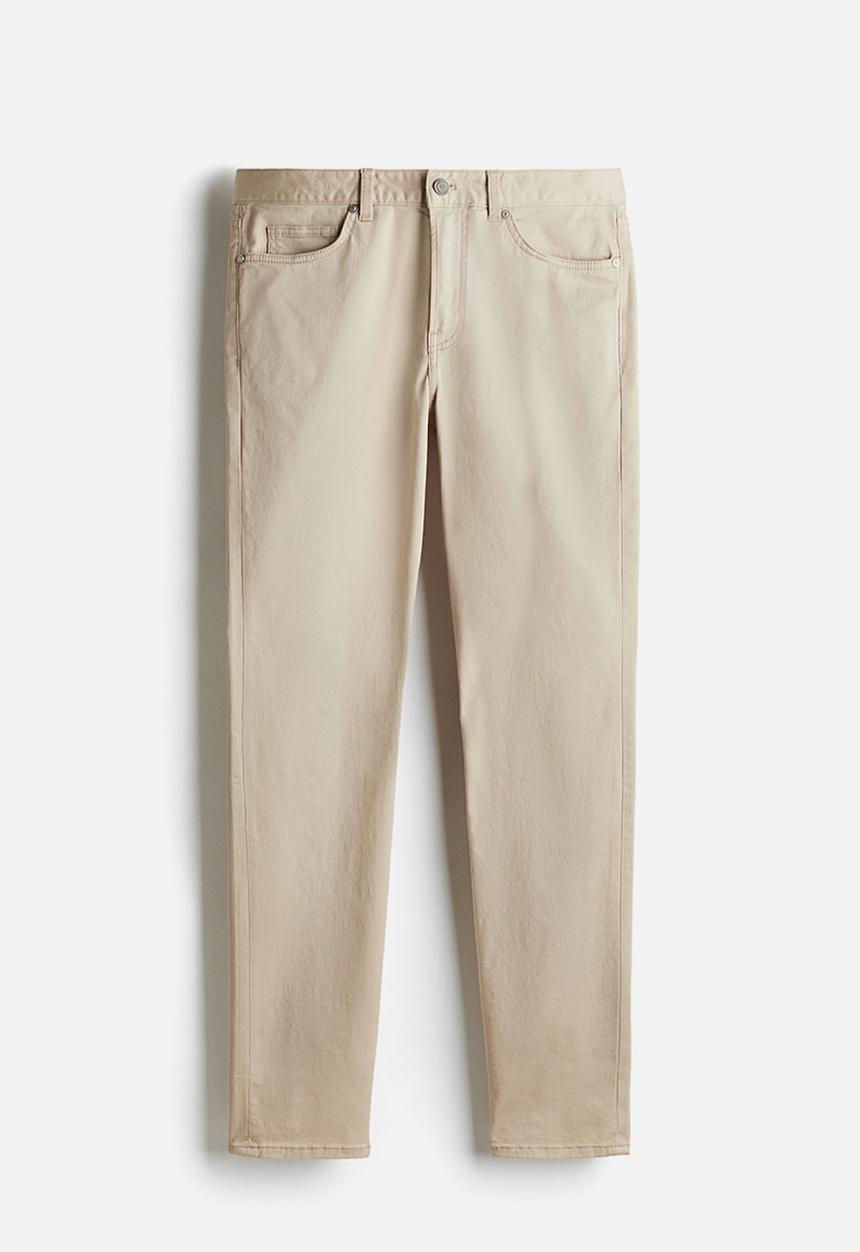 H&M - Slim fit 5-pocket trousers - beige