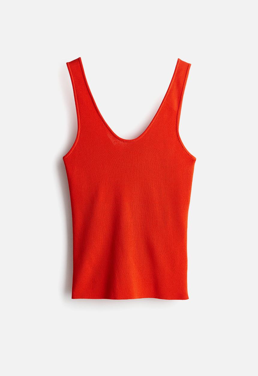 H&M - Knitted vest top - bright orange