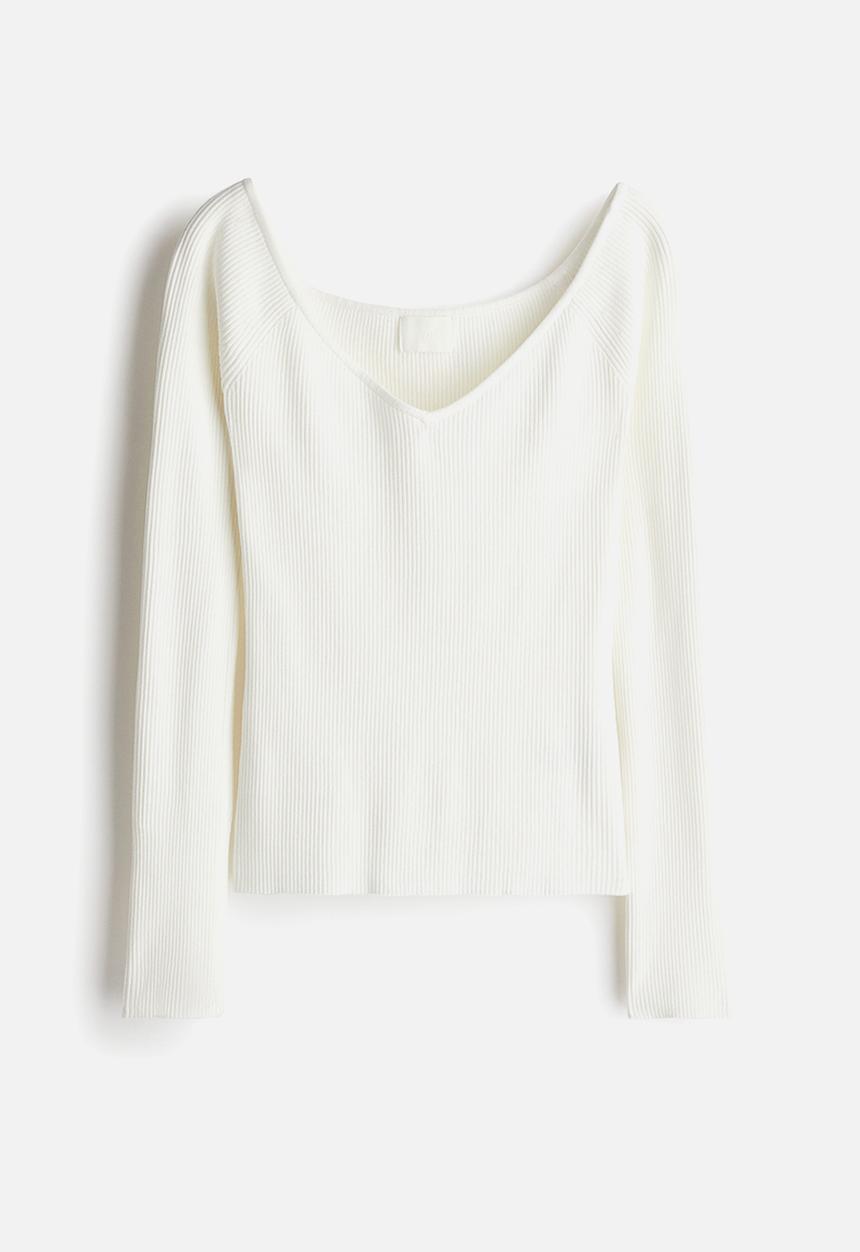 H&M - Off-the-shoulder top - white