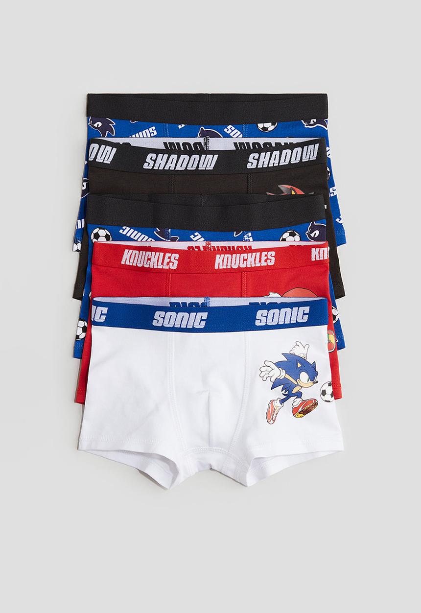 H&M - 5-Pack trunks - blue sonic the hedgehog