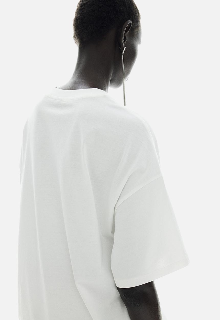 H&M - Oversized motif-detail t-shirt - cream & dystopia