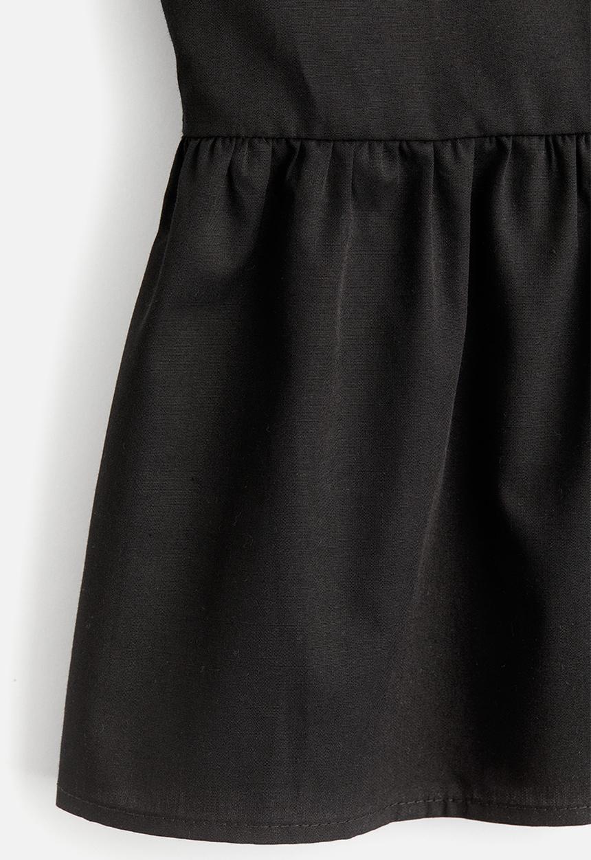 H&M - Tie-front poplin blouse - black