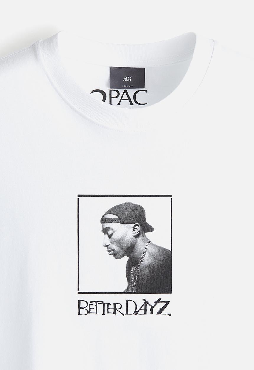Relaxed fit t-shirt - white/2pac - 0972640106