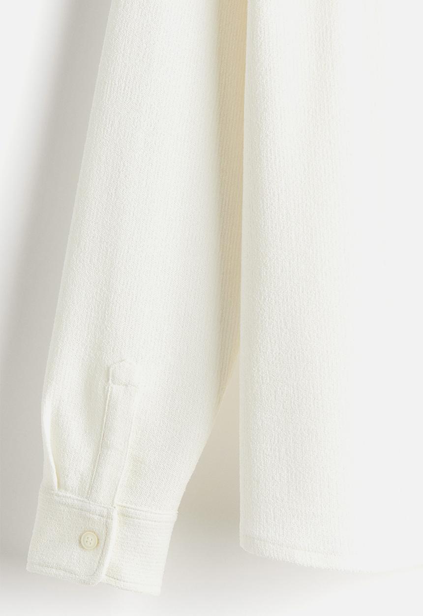 H&M - Loose fit textured shirt - white