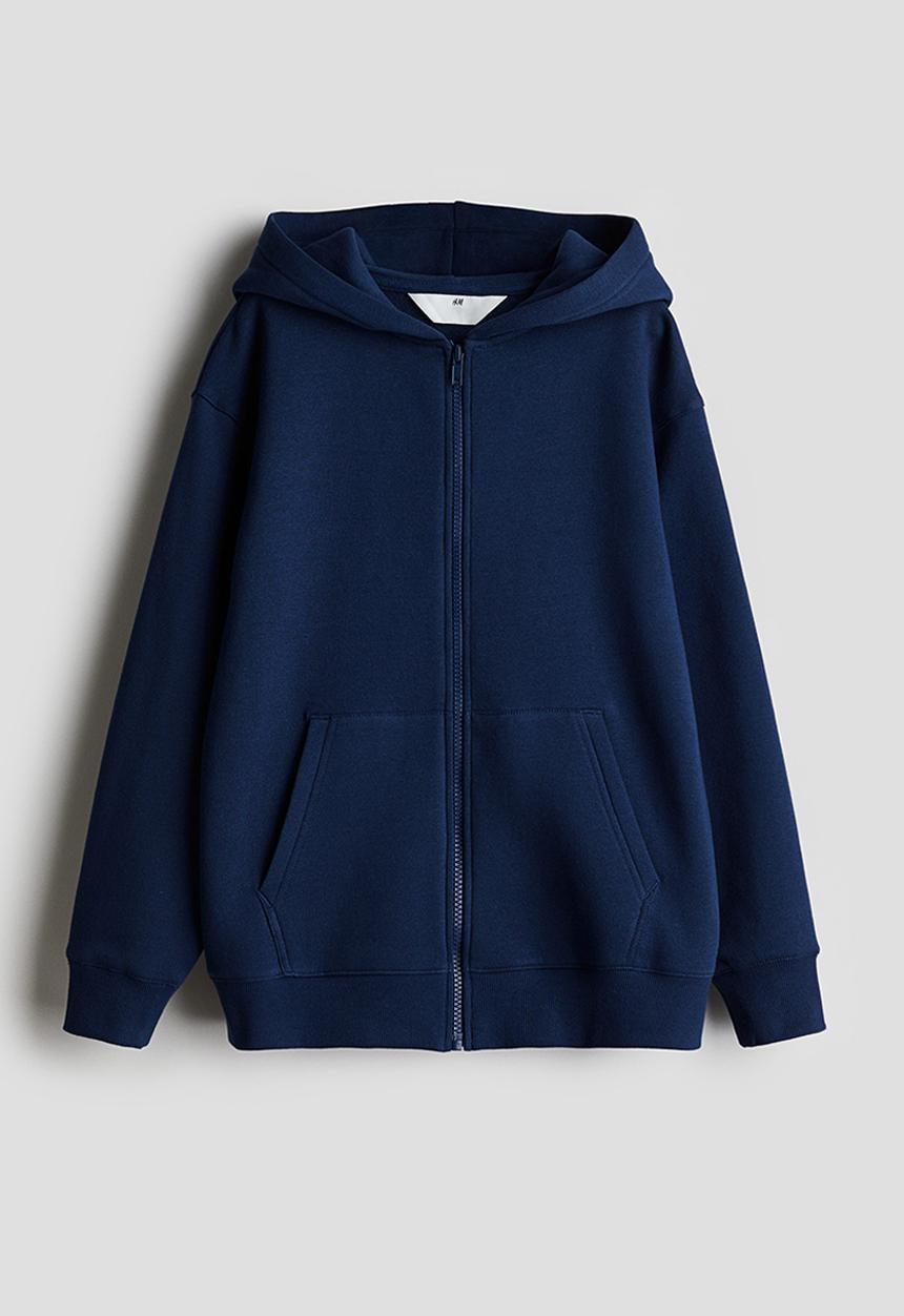 H&M - Zip-through hoodie - dark blue