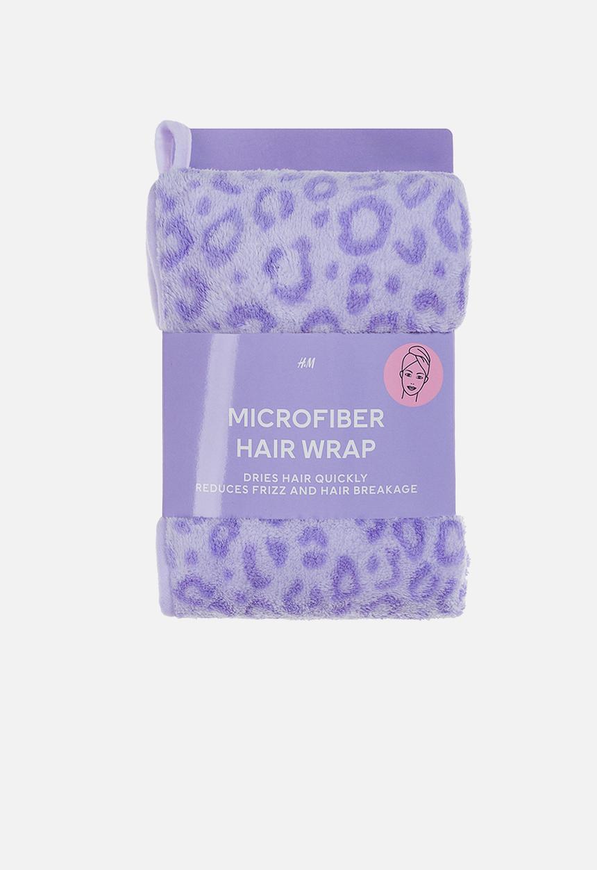 H&M - Microfibre hair wrap - purple leopard print