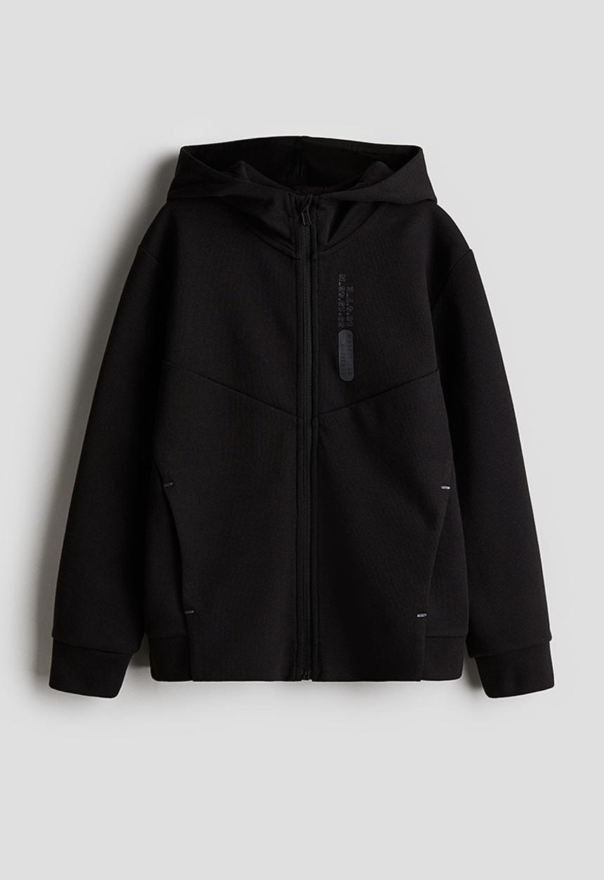 H&M - Heavy jersey zip-through hoodie - black