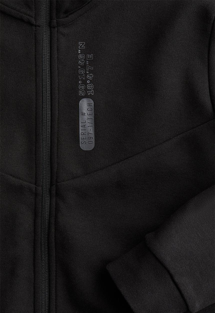H&M - Heavy jersey zip-through hoodie - black