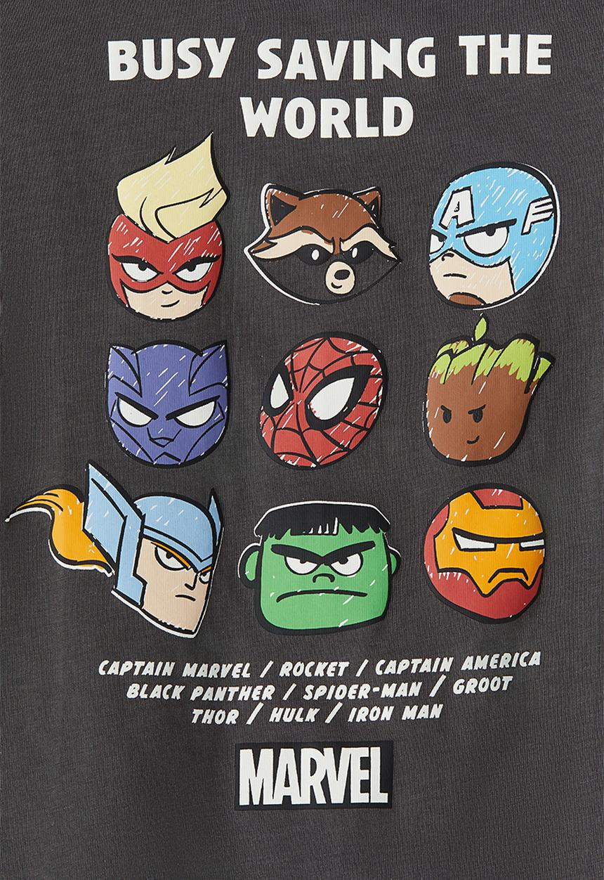 H&M - Long-sleeved T-shirt - dark grey marvel comics