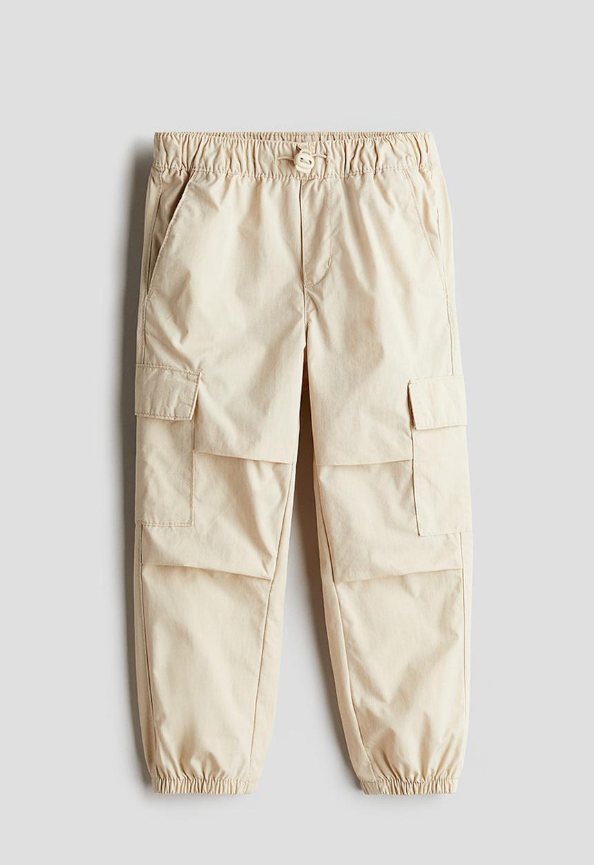 H&M - Cotton cargo trousers - light beige