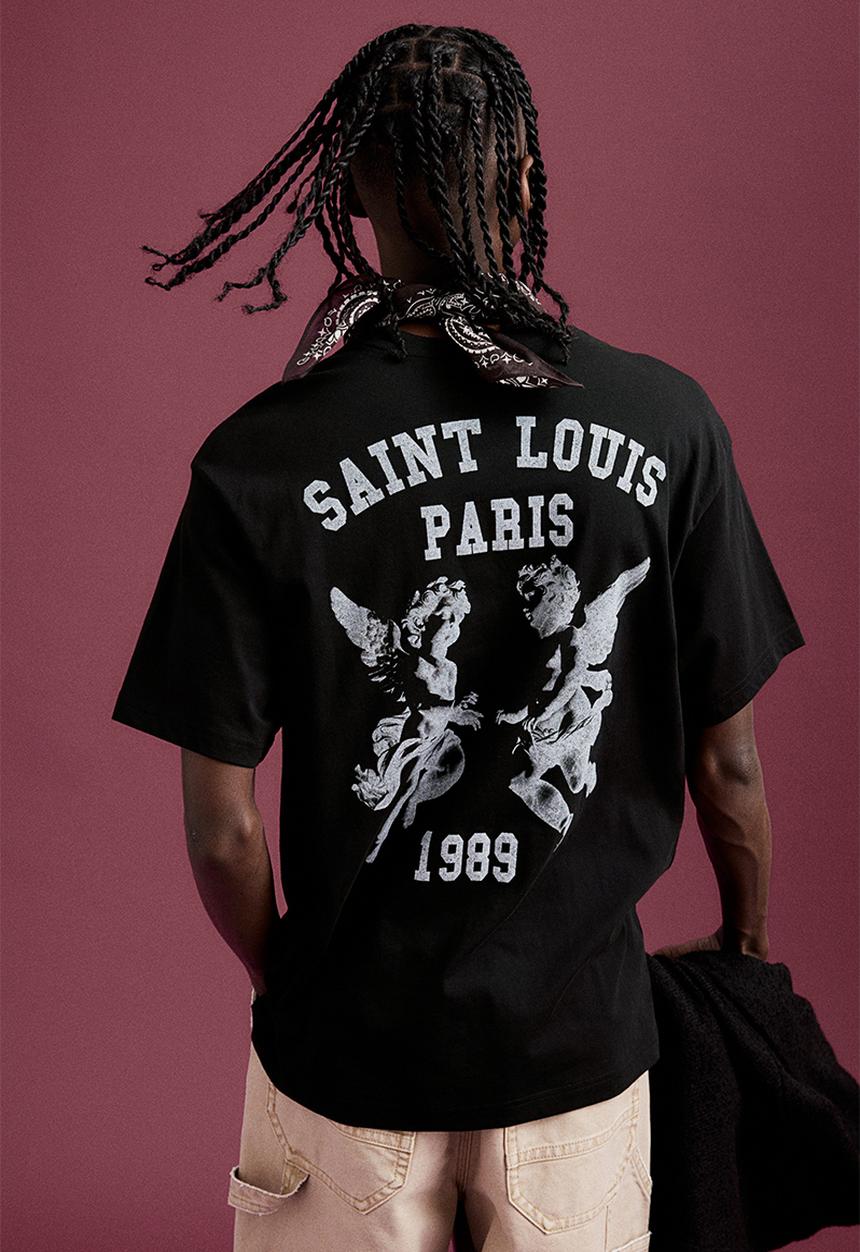 Loose fit printed t-shirt - black/saint louis - 1034065134