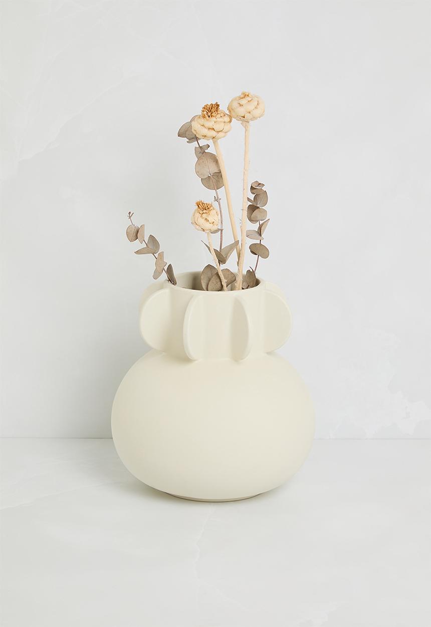 H&M - Reactive-glaze stoneware vase - natural white