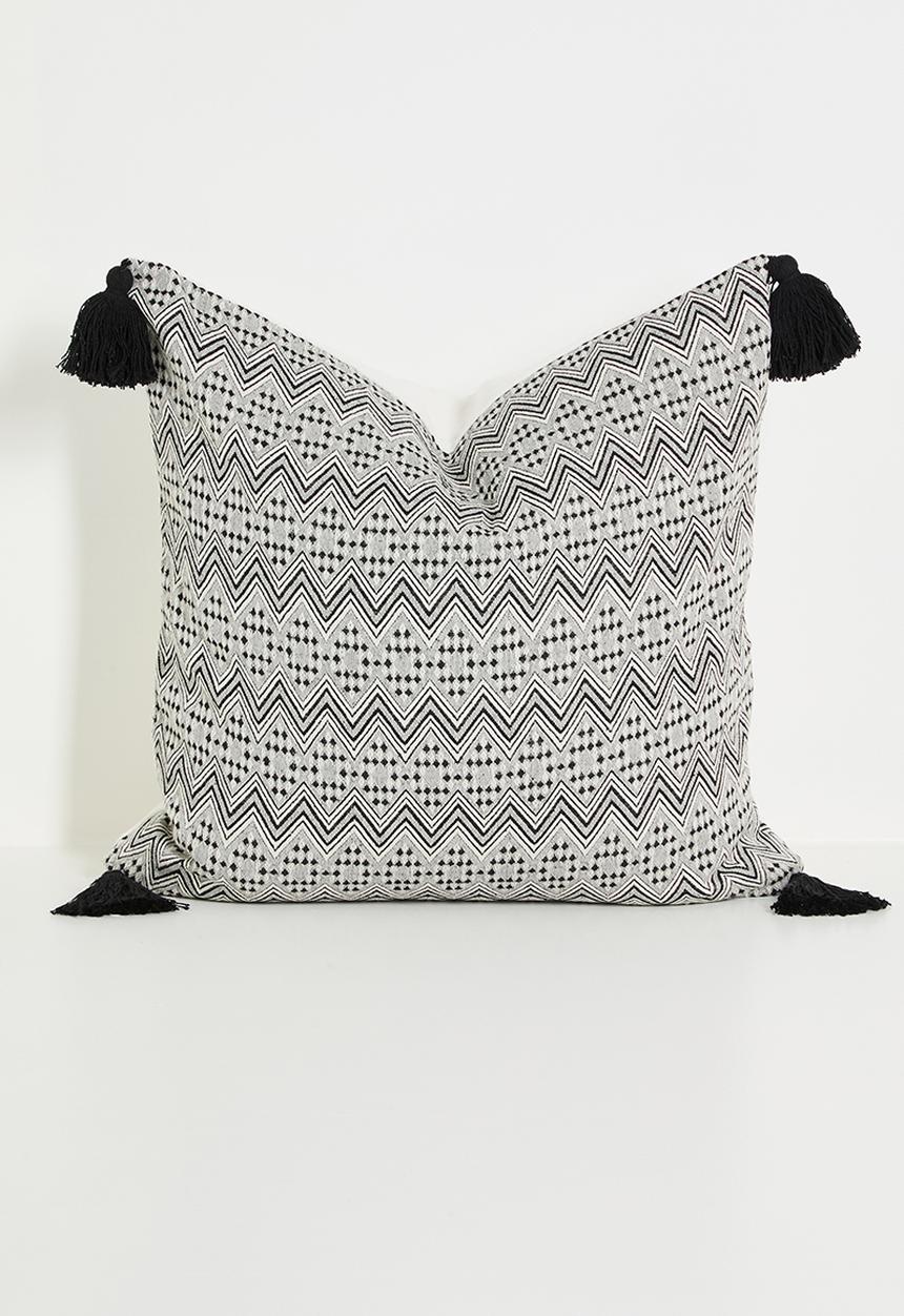 Sixth Floor - Dre woven cushion cover - Black