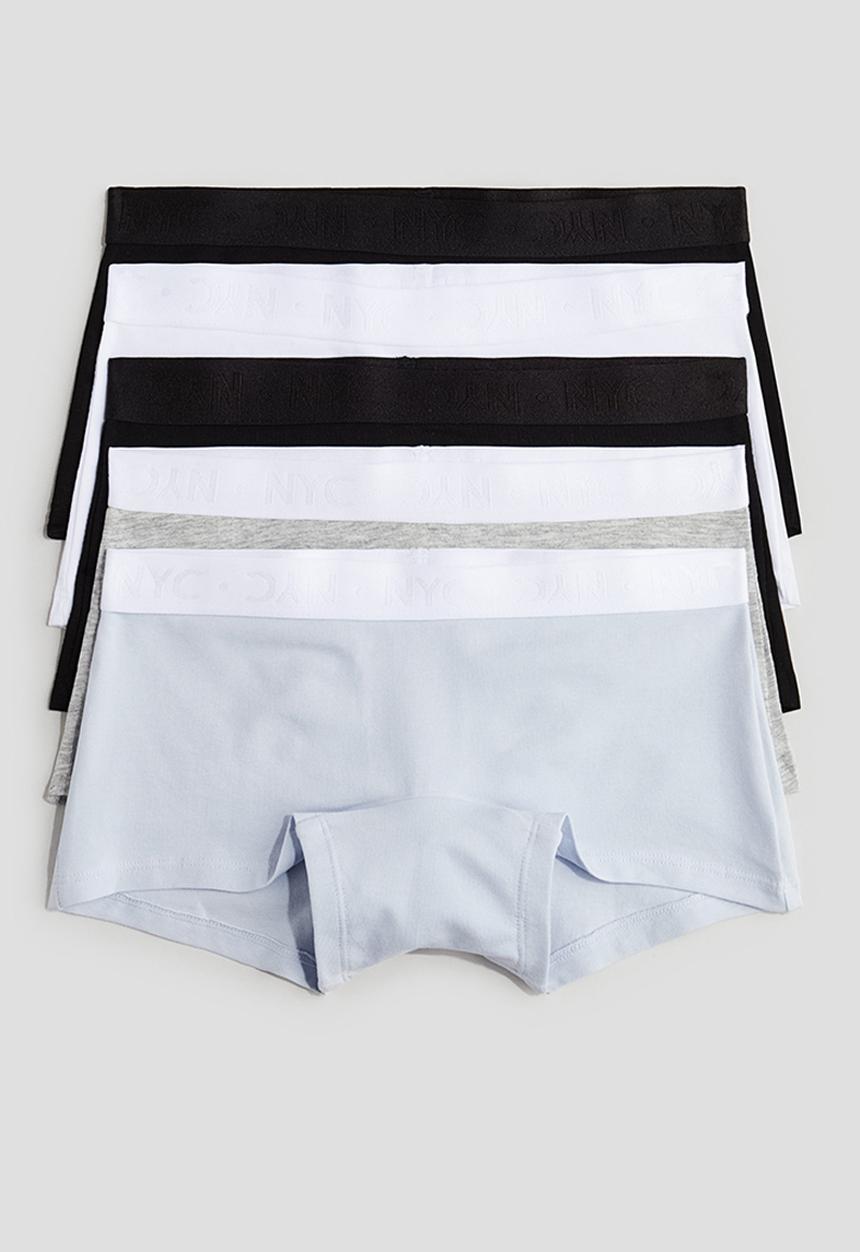H&M - 5-Pack cotton boxers - light blue/black/white