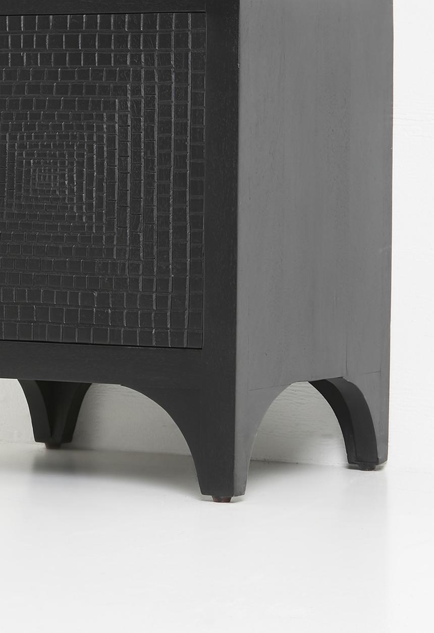 SF Collection - Yuvia wooden bedside table-black