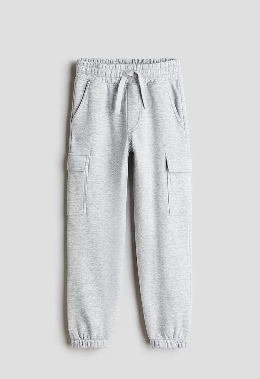 H&M - Cargo joggers - light grey marl