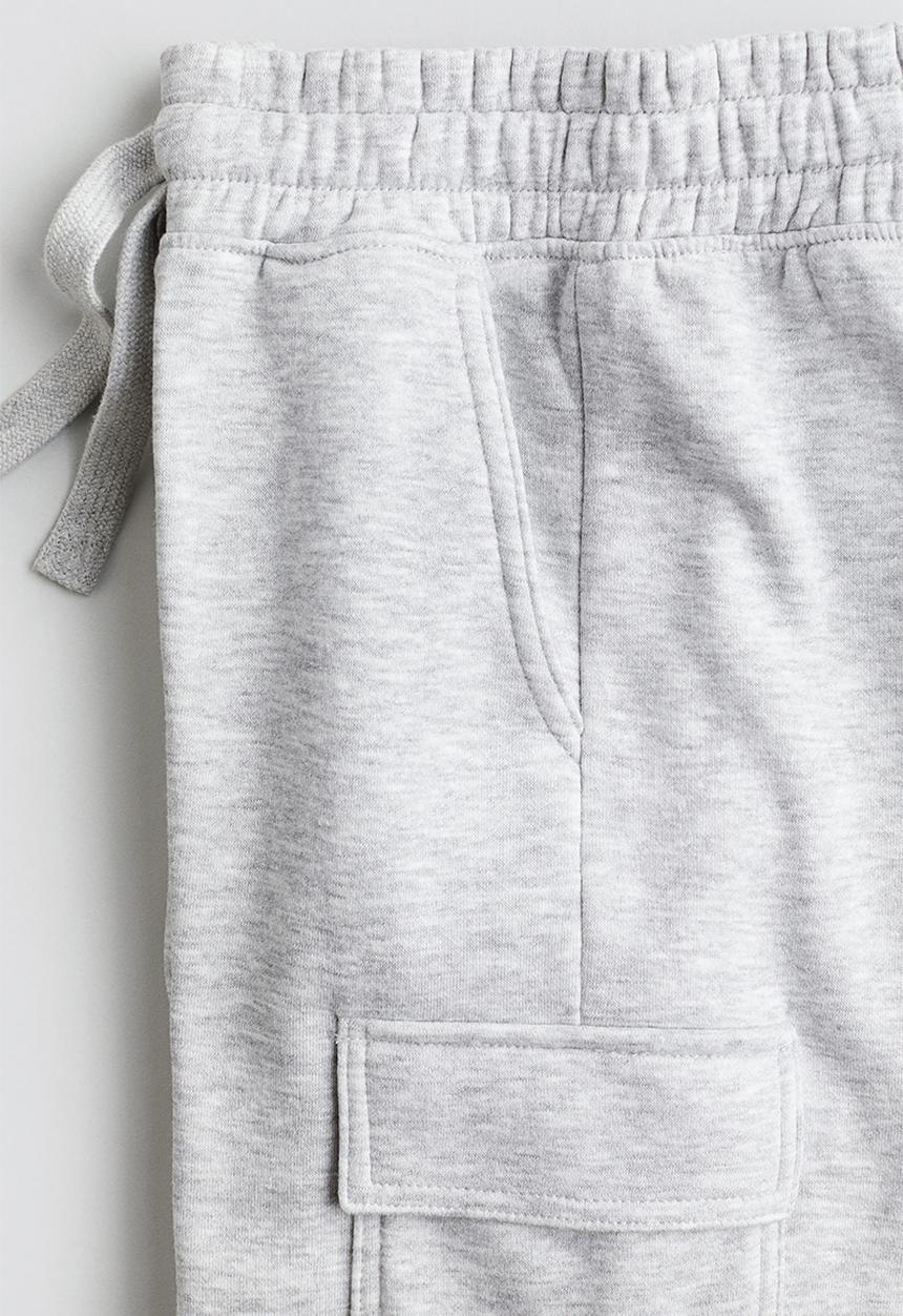 H&M - Cargo joggers - light grey marl