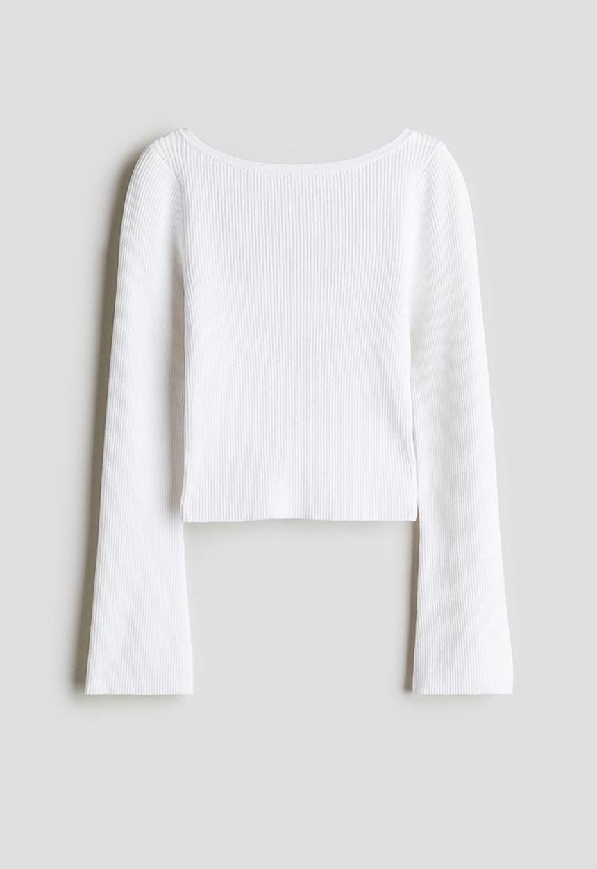 H&M - Ribbed jumper - white