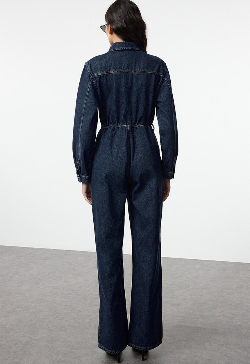 Trendyol - Dark Blue Denim Overalls
