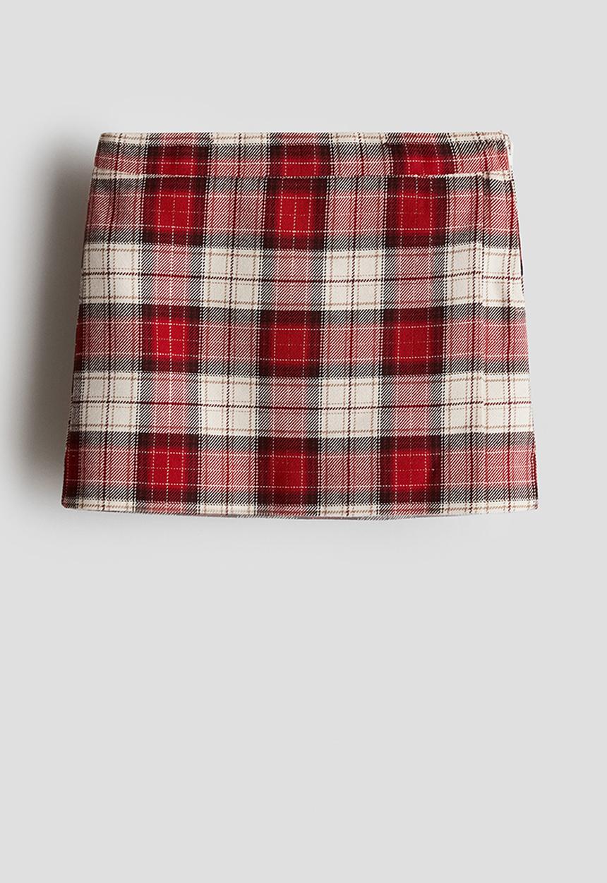 H&M - Skirt - red/checked