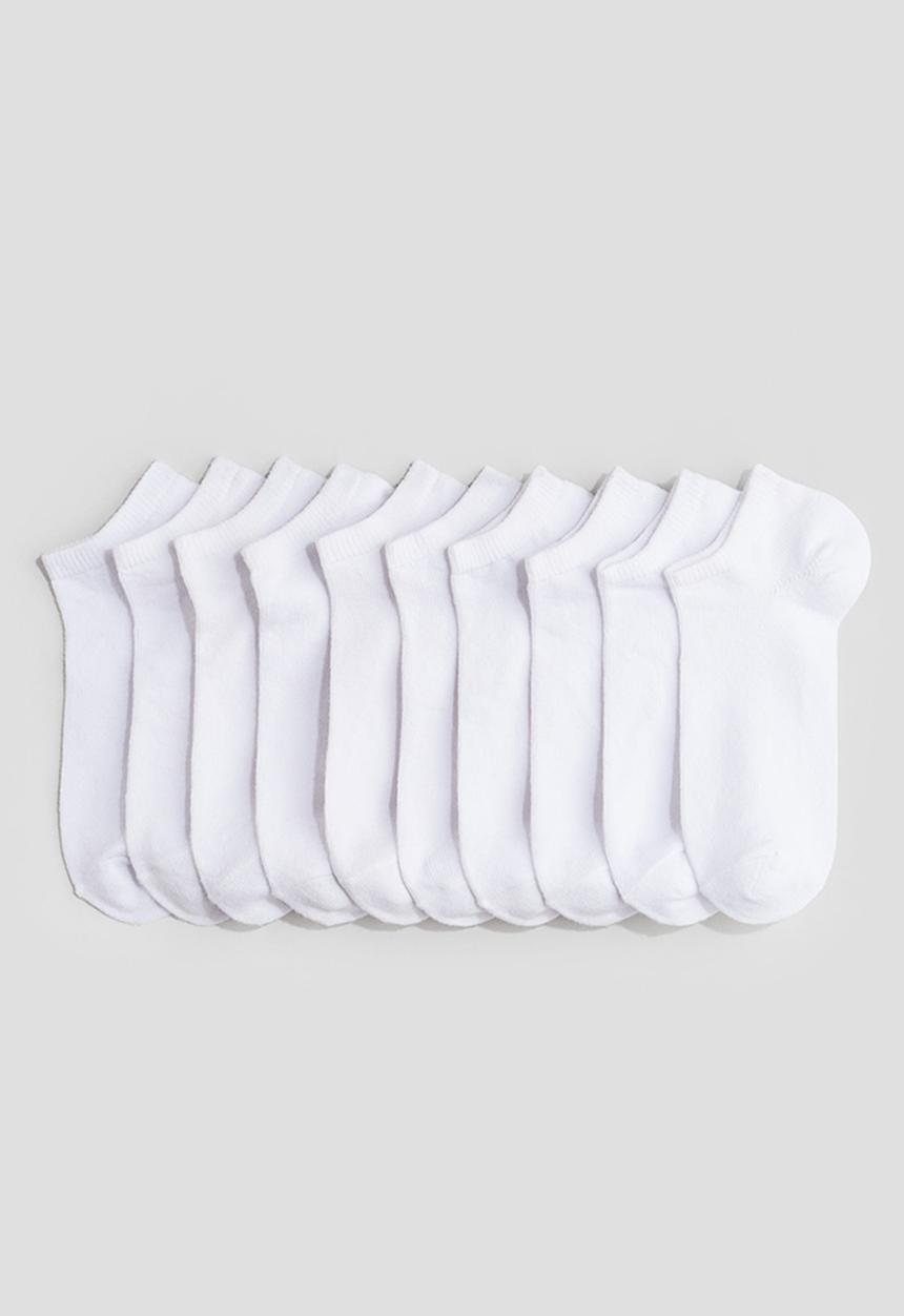 H&M - 10-Pack trainer socks - white