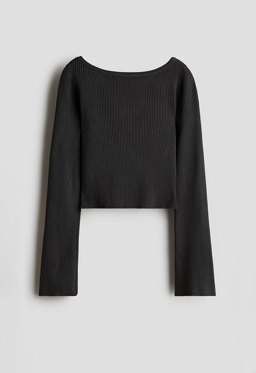 H&M - Ribbed jumper - charcoal 