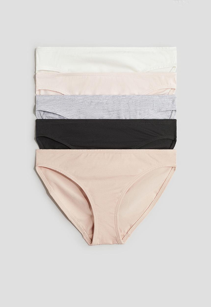 H&M - 5-Pack briefs - light pink grey