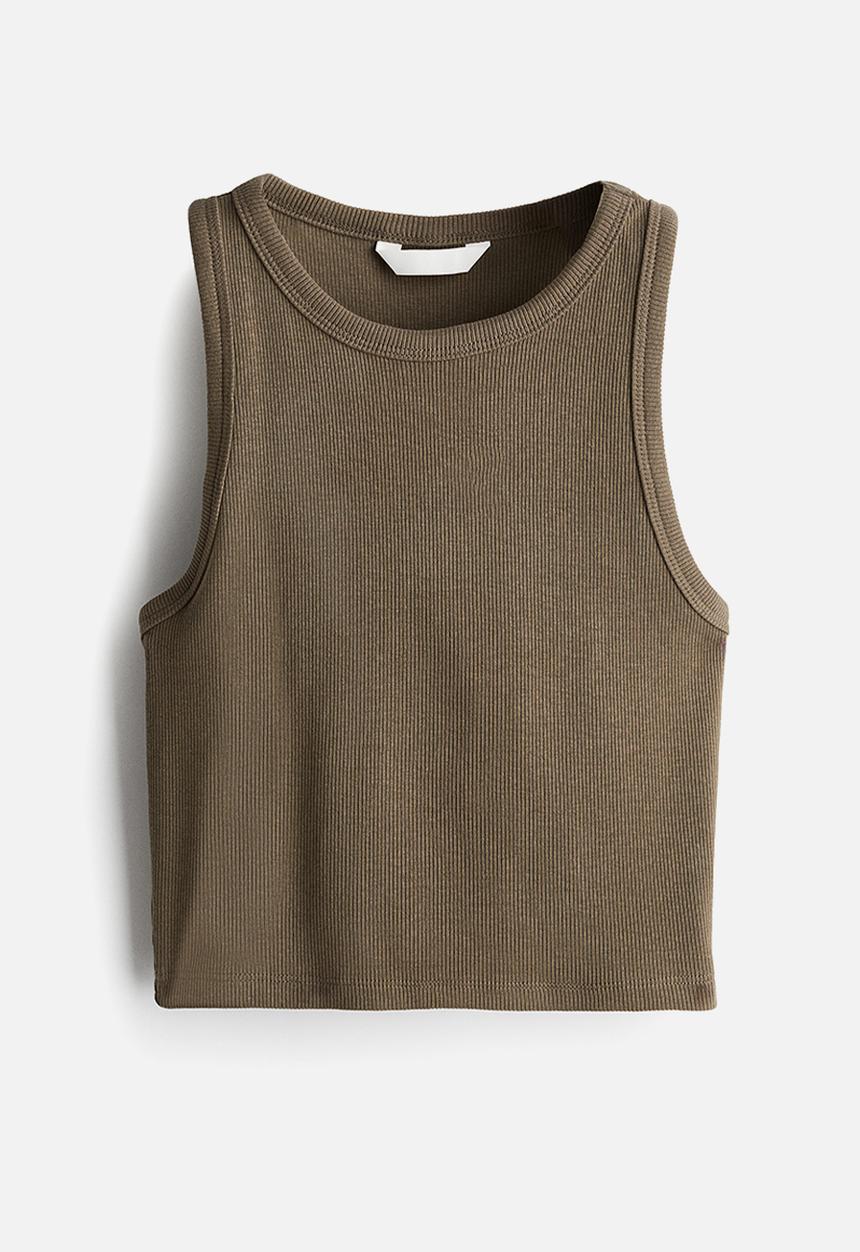 H&M - Cropped vest top - brown