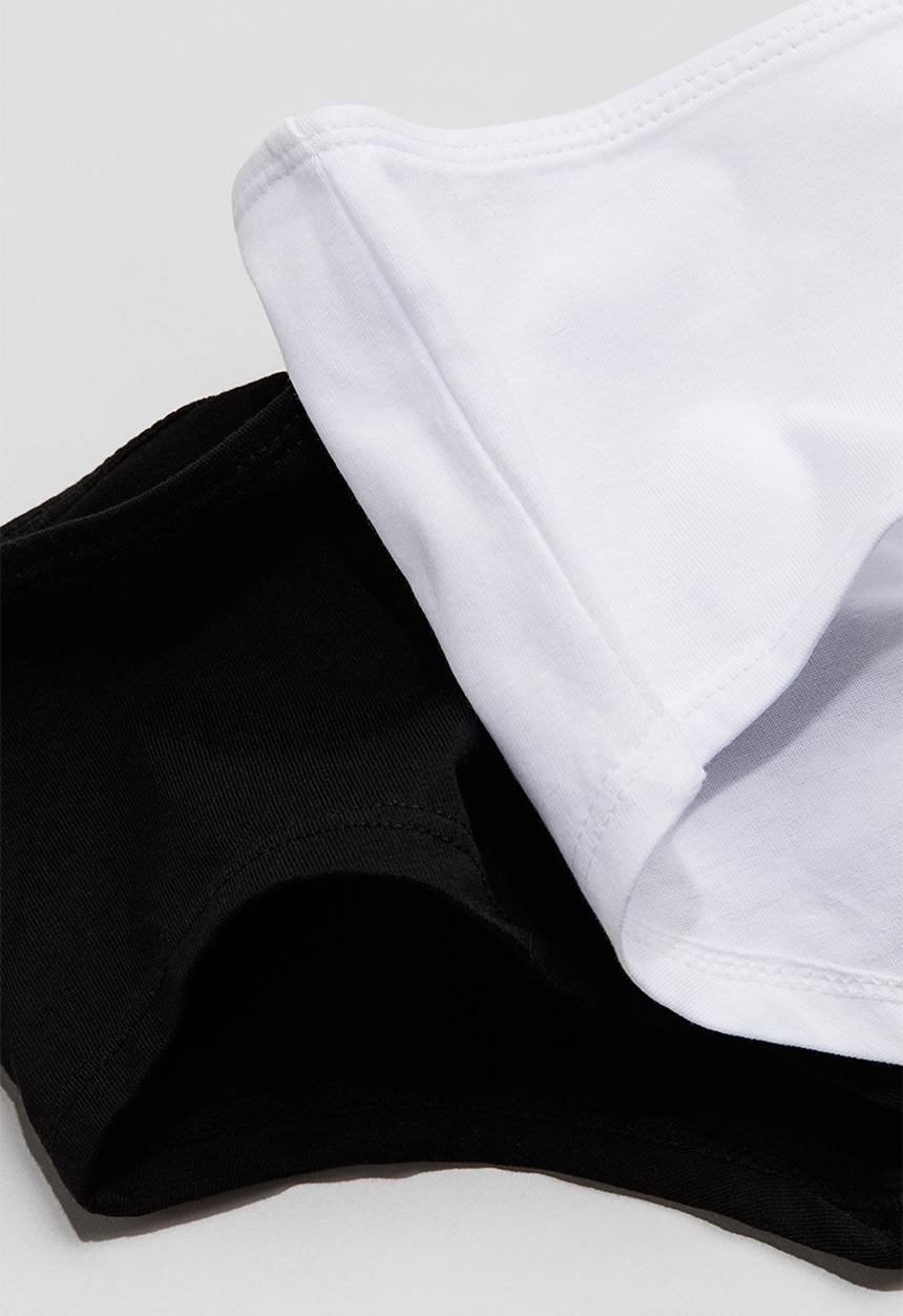 H&M - 5-Pack cotton hipster briefs - white black 