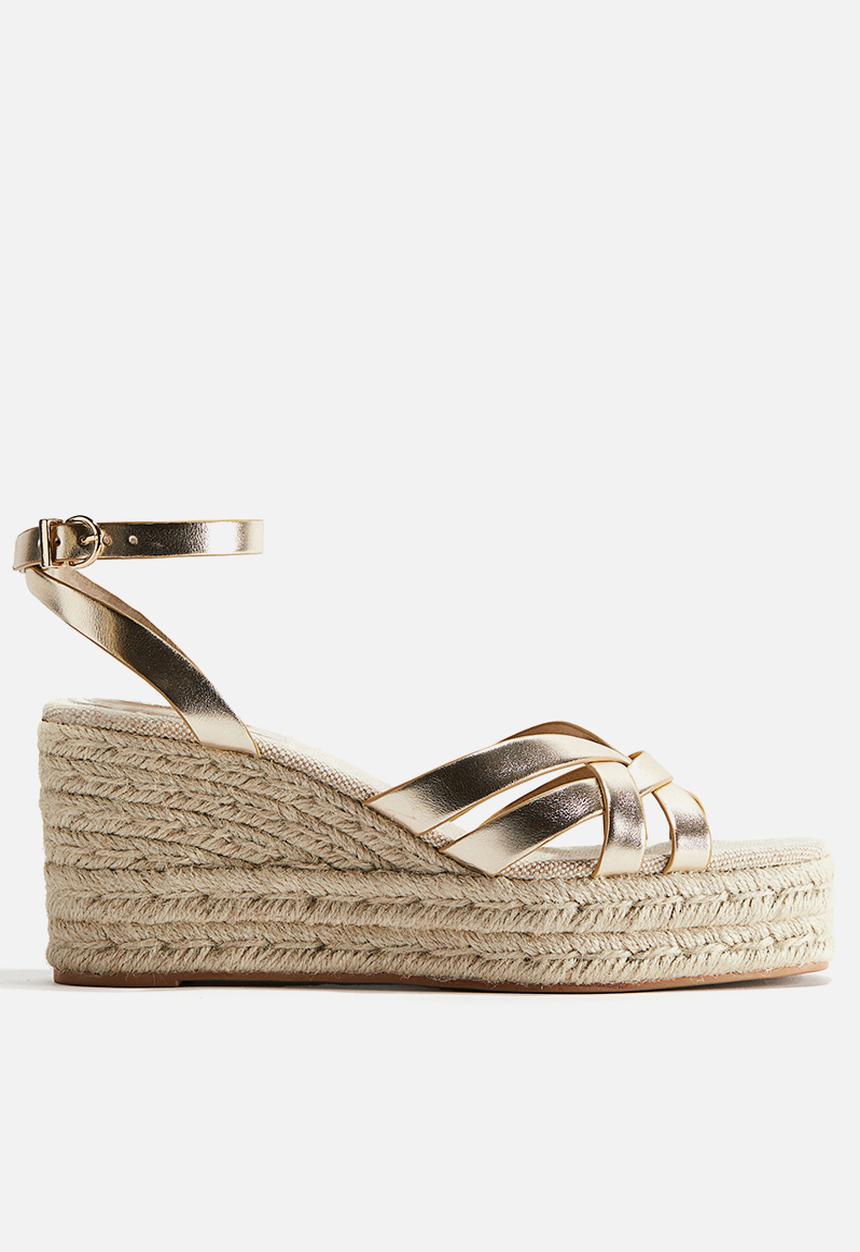 H&M - Wedge-heeled espadrilles - bronze-coloured