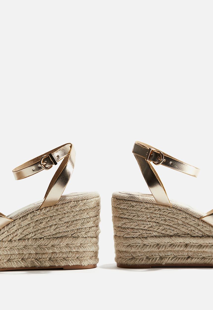 H&M - Wedge-heeled espadrilles - bronze-coloured