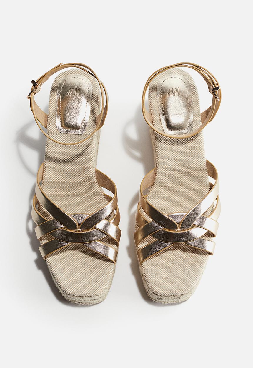 H&M - Wedge-heeled espadrilles - bronze-coloured