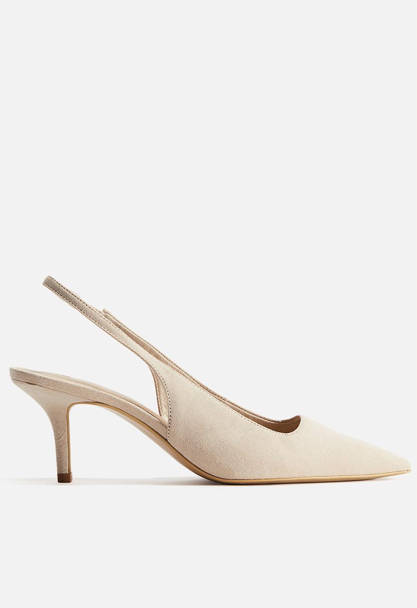 H&M - Pointed slingback court shoes - light beige