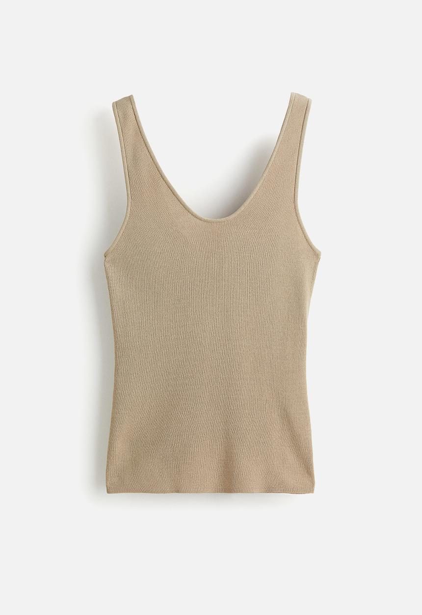 H&M - Knitted vest top - beige