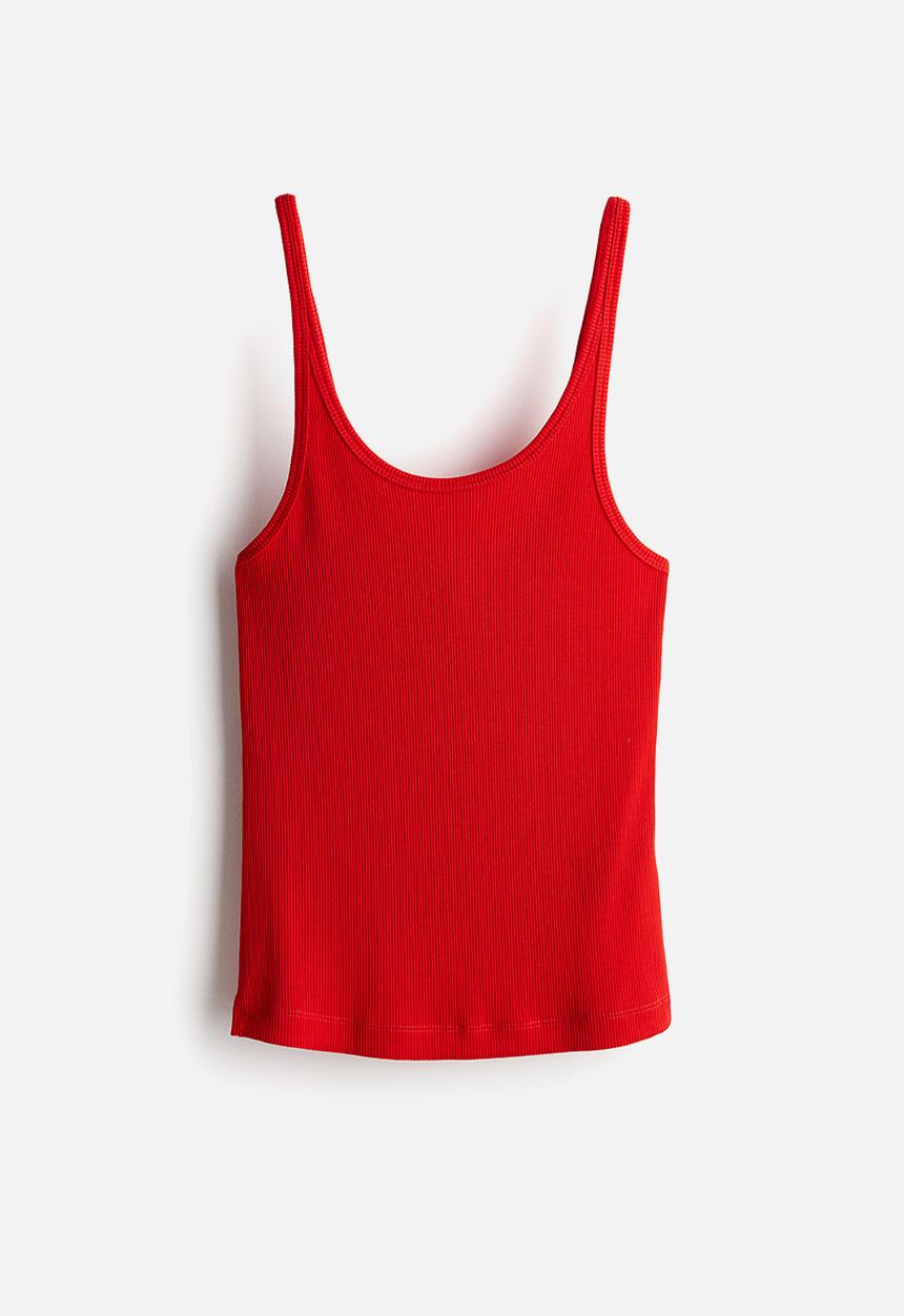 H&M - Ribbed vest top - red