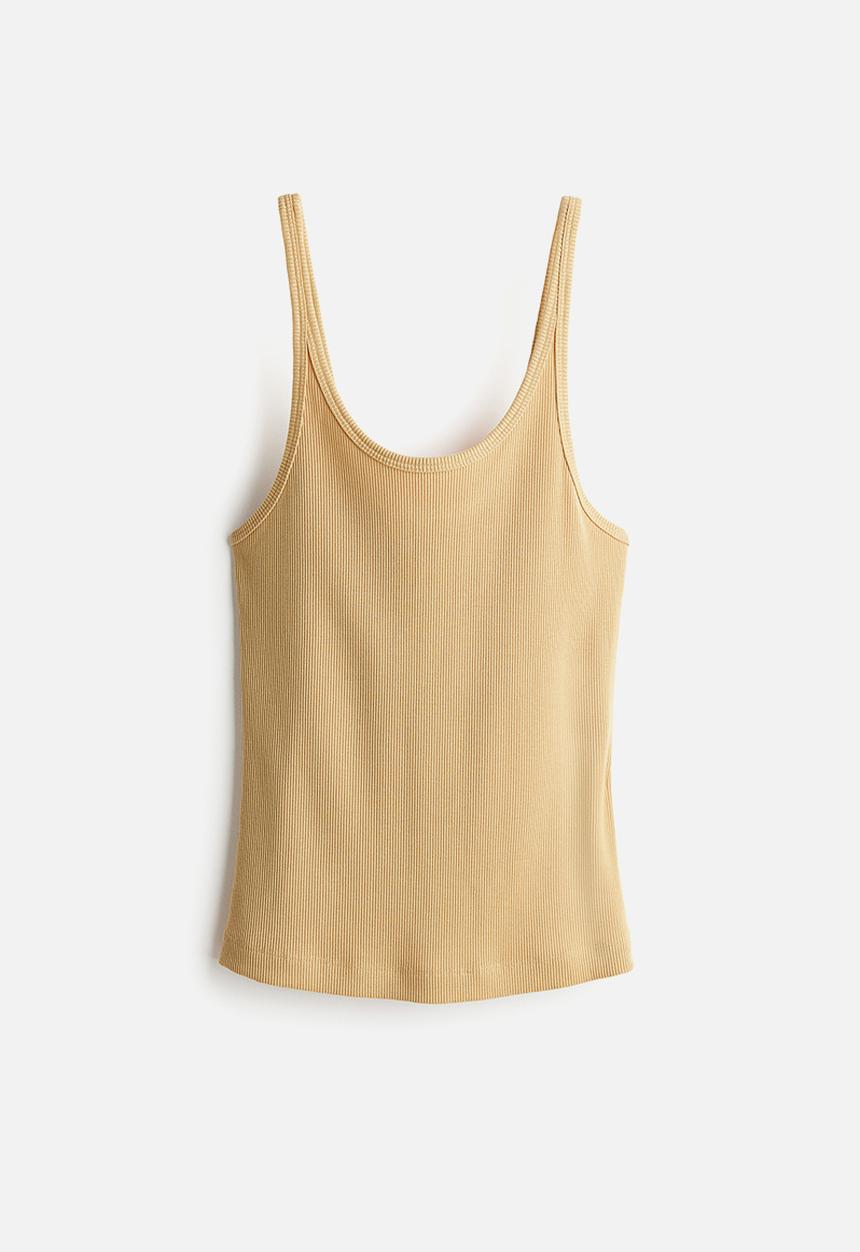H&M - Ribbed vest top - beige