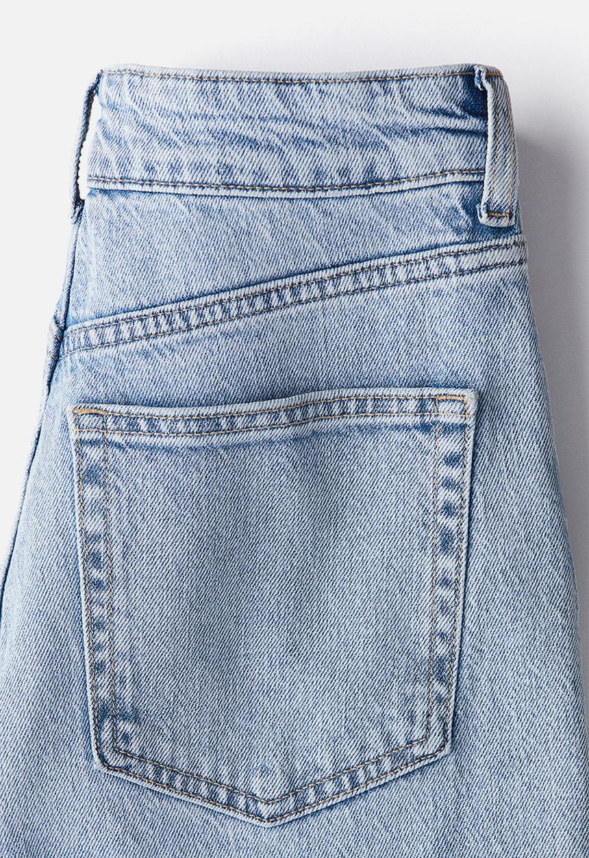 H&M - Wide high jeans - light denim blue