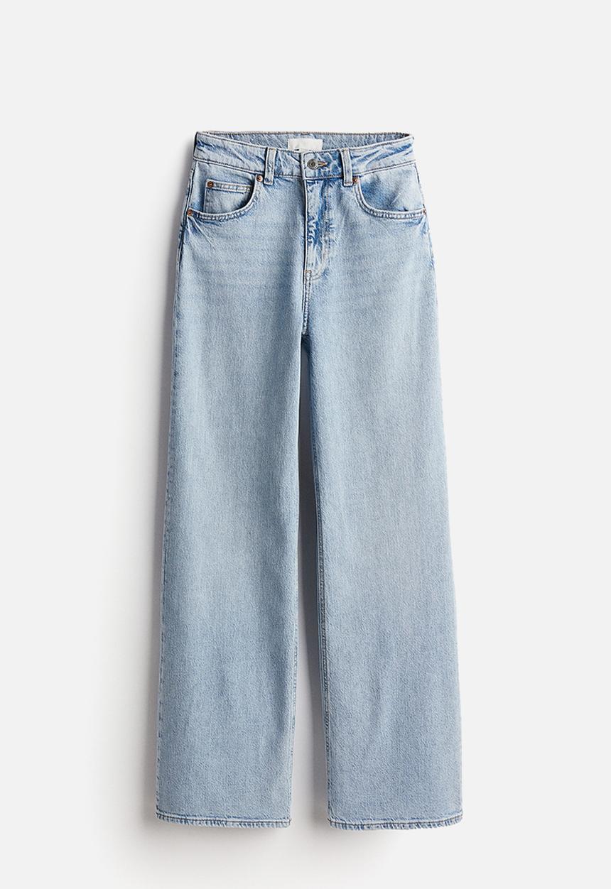 H&M - Wide high jeans - light denim blue