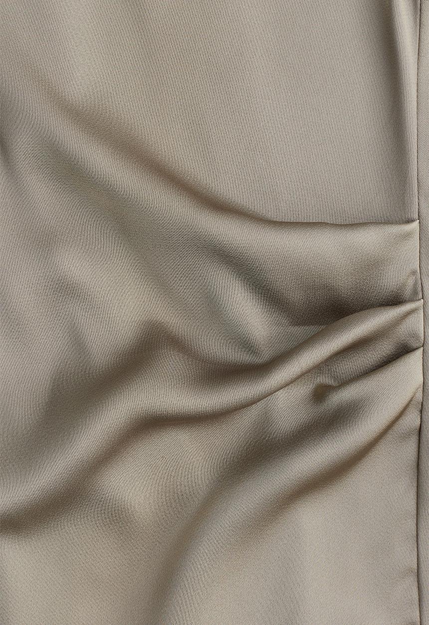 H&M - Draped satin top - greige
