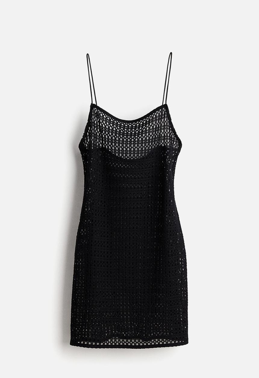 H&M - Crochet-look beach dress - black