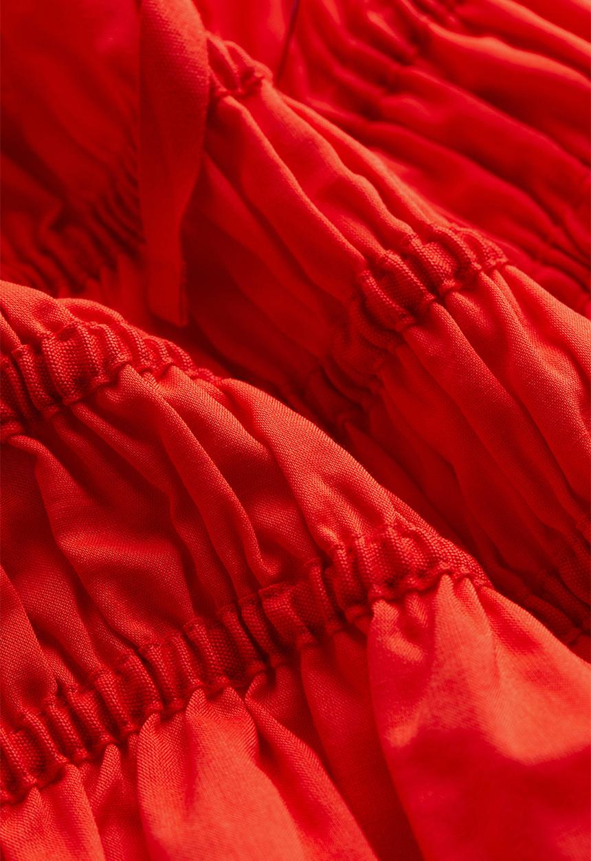 H&M - Smocked bandeau top - birght red
