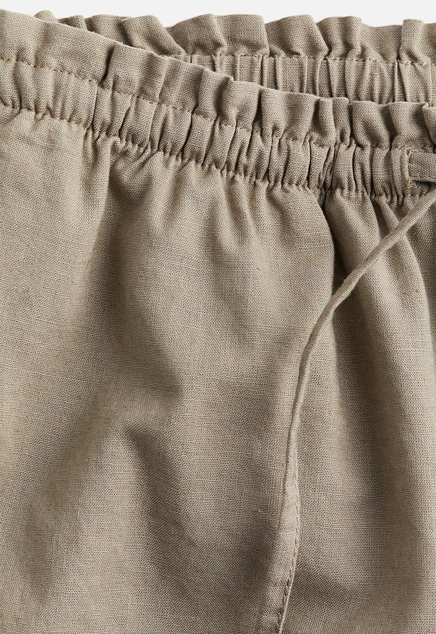 H&M - Wide linen-blend trousers - beige