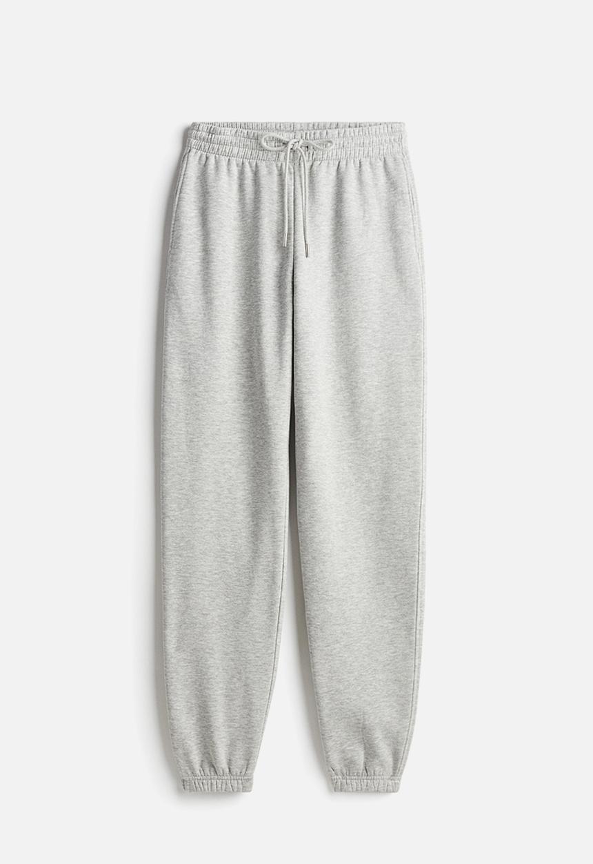 H&M - Cotton-blend sweatpants - light grey marl