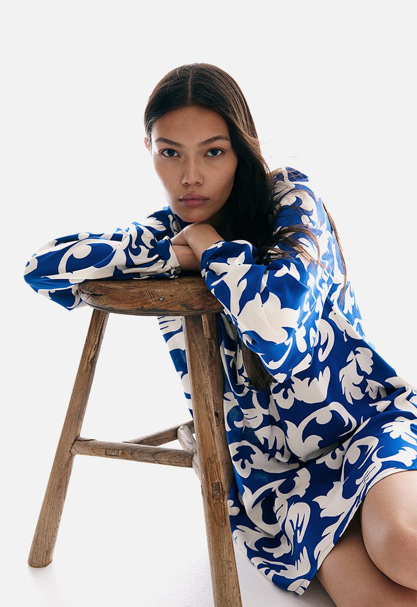 H&M - Tunic dress - bright blue patterned
