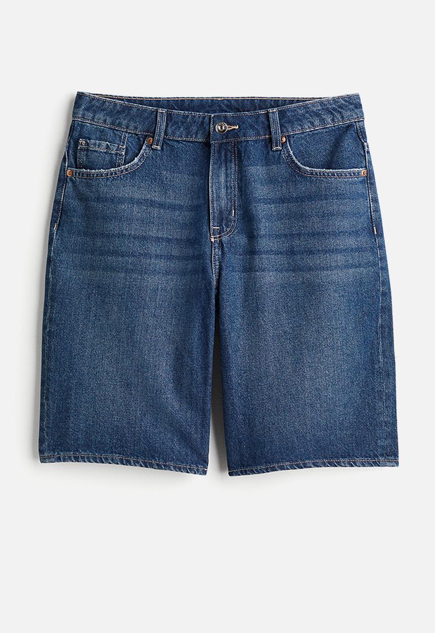 H&M - Low denim shorts - denim blue