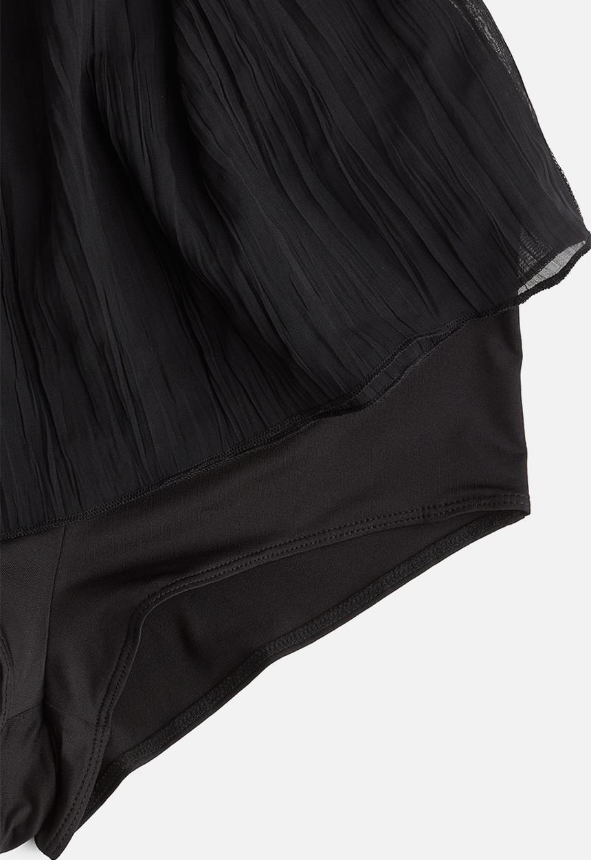 H&M - Sheer crinkled skirt - black