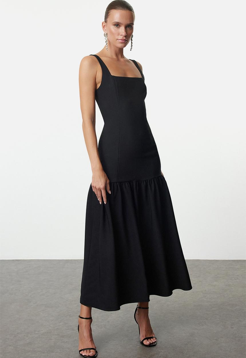 Trendyol -  Black Bodycon Knitted Elegant Evening Dress
