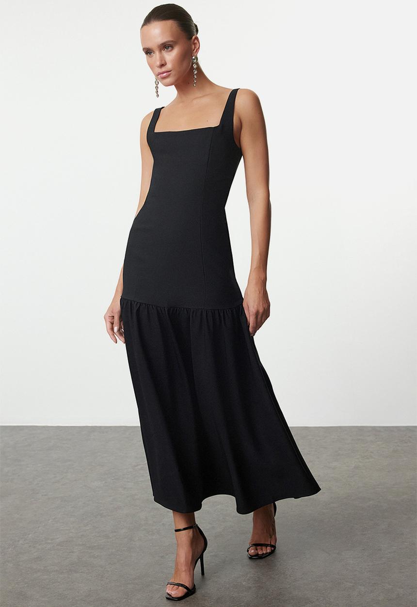 Trendyol -  Black Bodycon Knitted Elegant Evening Dress