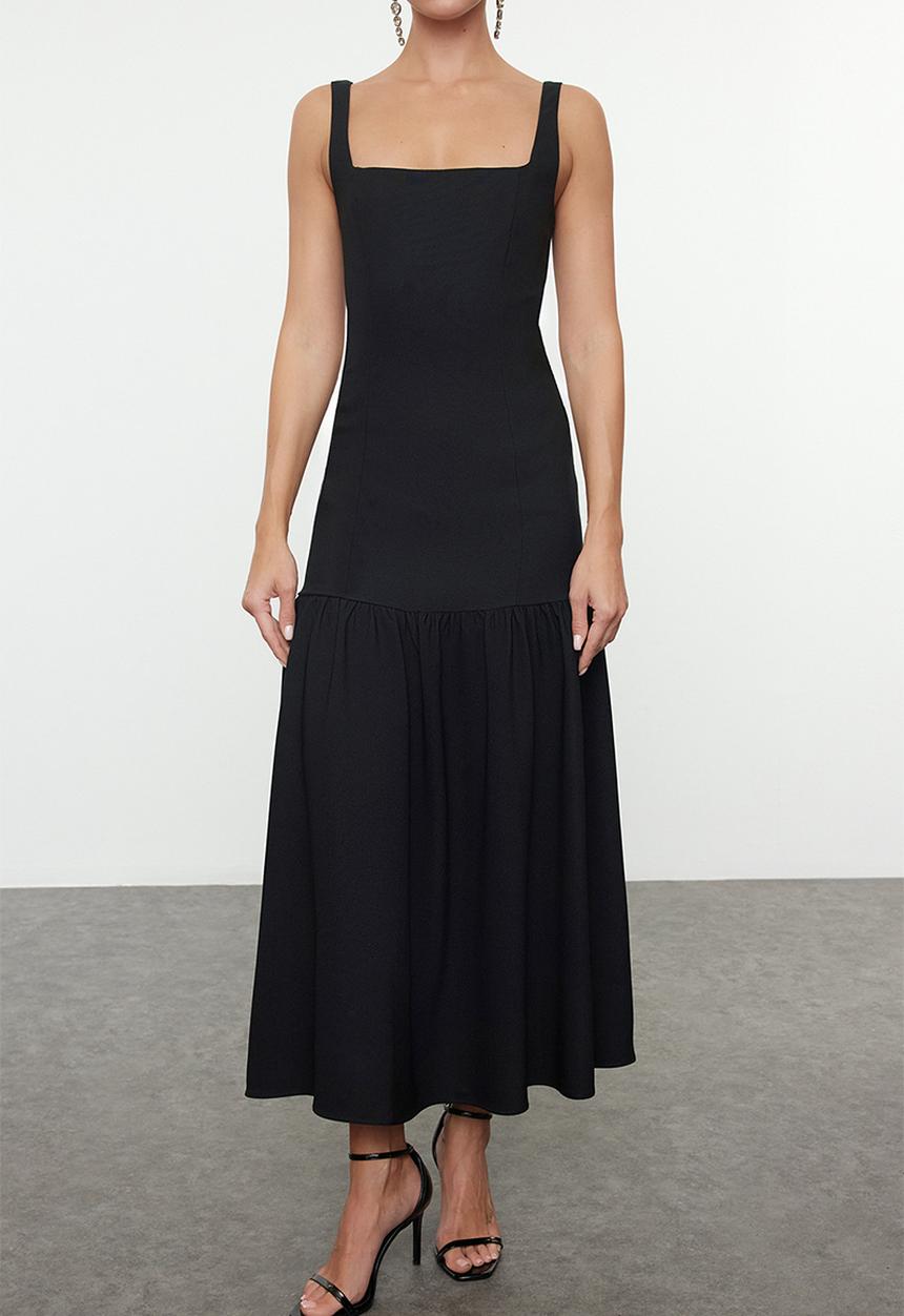 Trendyol -  Black Bodycon Knitted Elegant Evening Dress