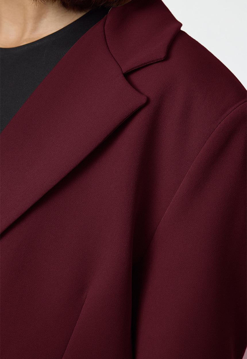 Trendyol - Claret red extra oversize blazer jacket
